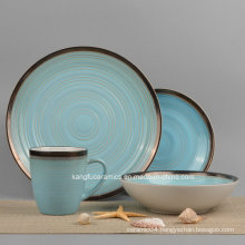 Simple Design Color Glazed Ceramic Dinnerware (Set)